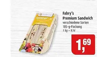 Markant Fabry's premium sandwich Angebot