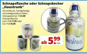 Groschen Schnapsflasche oder Schnapsbecher Haustrunk Angebot