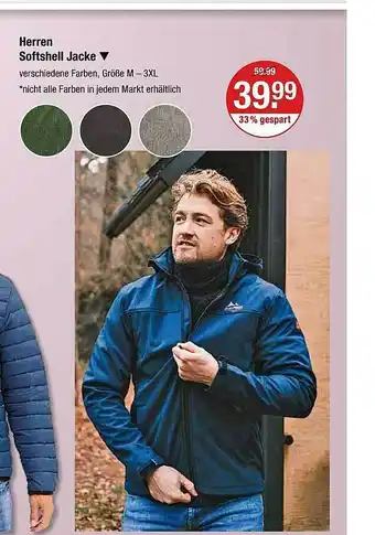 V Markt Herren soffshell jacke Angebot