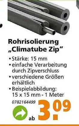 Globus Baumarkt Rohrisolierung „climatube zip“ Angebot