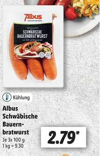 Lidl Albus schwäbische bauernbratwurst Angebot