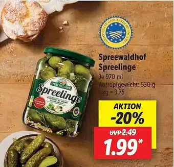 Lidl Spreewaldhof spreelinge Angebot