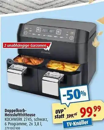 ROLLER Doppelkorb heissluftfritteuse Angebot