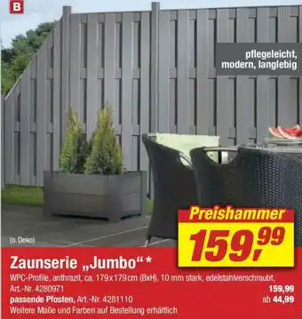 toom Baumarkt Zaunserie Jumbo Angebot