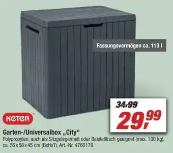 toom Baumarkt Keter Garten/Universalbox City Angebot