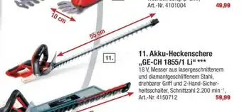 toom Baumarkt Akku Heckenschere GE-CH 1855/1 Li Angebot