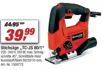 toom Baumarkt Stichsäge TC-JS 80/1 Angebot