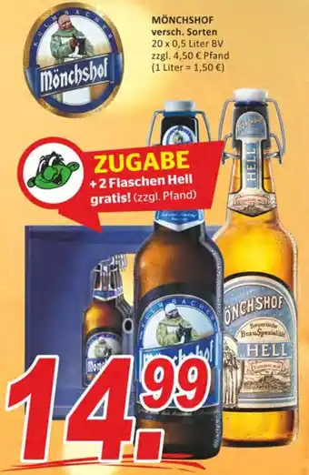 Getränke Fleischmann Mönchshof 20x0,5 Liter Angebot