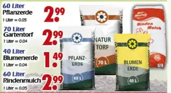 Wreesmann Pflanzerde 60L, Gartentorf 70L, Blumenerde 40L, Rindenmulch 60L Angebot