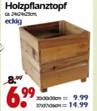 Wreesmann Holzpflanztopf eckig Angebot