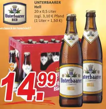 Getränke Fleischmann Unterbaarer Hell 20x0,5 Liter Angebot