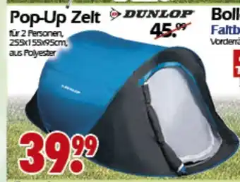 Wreesmann Dunlop Pop Up Zelt Angebot