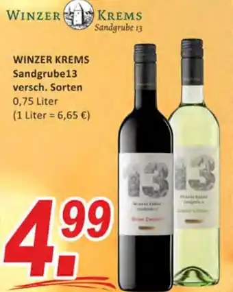 Getränke Fleischmann Winzer Krems Sangrube 13, 0,75 Liter Angebot