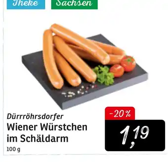 KONSUM Dürrröhrsdorfer Wiener Würstchen im Schäldarm 100g Angebot