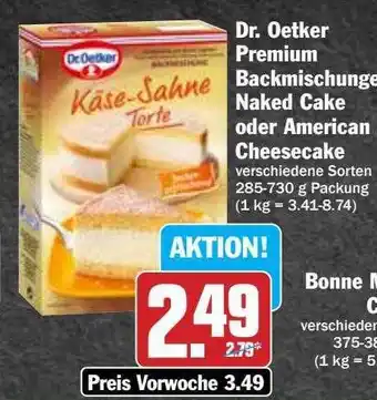 Hit Dr. oetker premium backmischunge naked cake oder american cheesecake Angebot