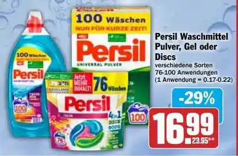 Hit Persil waschmittel pulver, gel oder discs Angebot