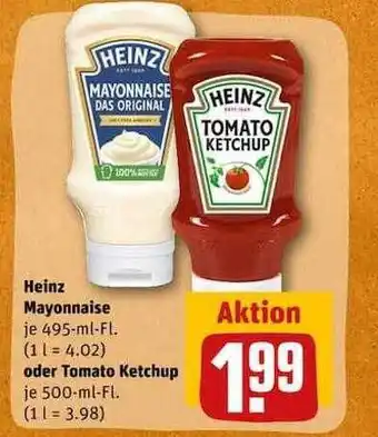 REWE Heinz mayonnaise oder tomato ketchup Angebot