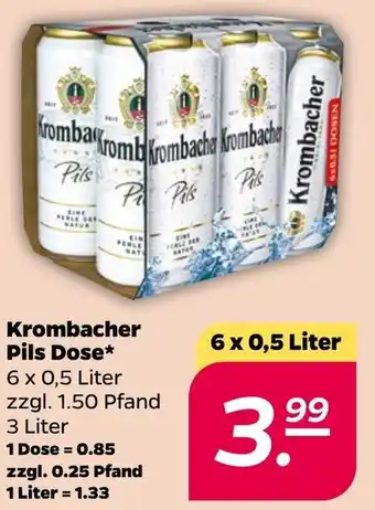 NETTO Krombacher Pils Dose 6x0,5 Liter Angebot