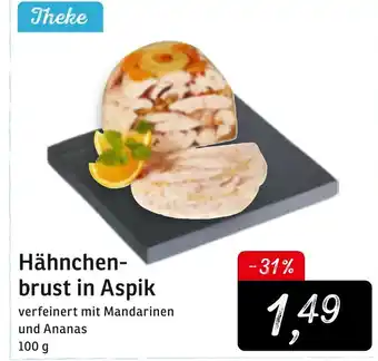 KONSUM Hähnchenbrust in Aspik 100g Angebot