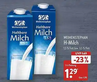 Aldi Nord Weihenstephan h-milch Angebot