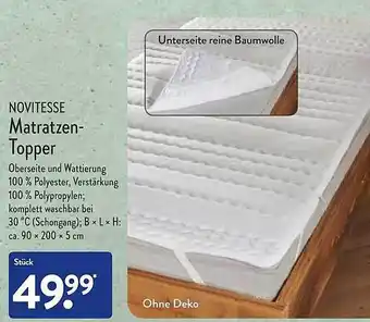 Aldi Nord Novitesse matratzen-topper Angebot