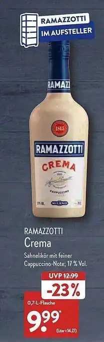 Aldi Nord Ramazzotti crema Angebot