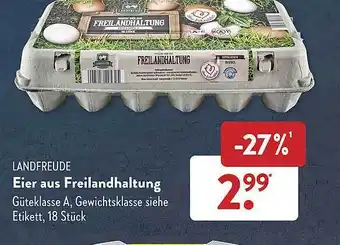 Aldi Süd Landfreude eier aus freilandhaltung Angebot