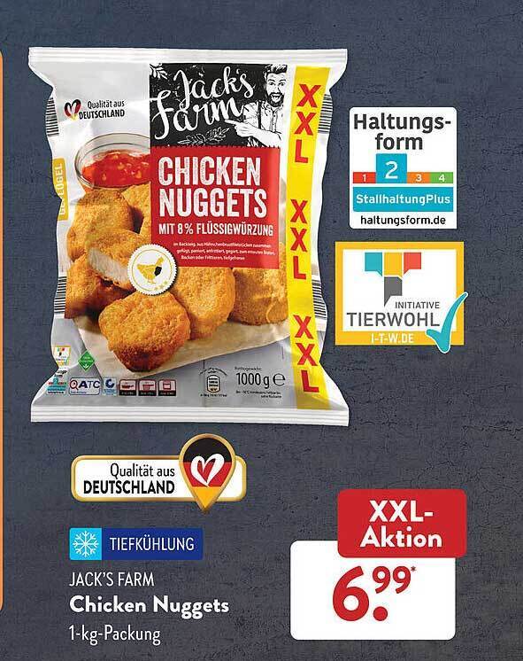 Jack's farm chicken nuggets Angebot bei Aldi Süd