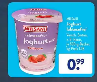 Aldi Süd Milsani joghurt laktosefrei Angebot