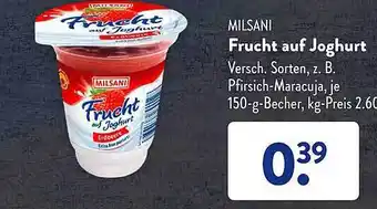 Aldi Süd Milsani frucht auf joghurt Angebot