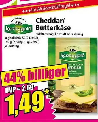 Norma Kerrygold cheddar oder butterkäse Angebot