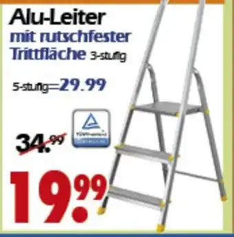 Wreesmann Alu Leiter mit rutschfester Trittfläche Angebot