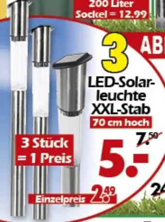 Wreesmann LED Solarleuchte XXL Stab Angebot