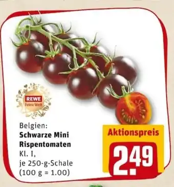 REWE PETZ Schwarze Mini Rispentomaten 250g Angebot