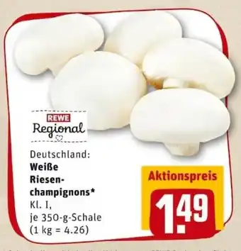 REWE PETZ Weiße Riesenchampignons 350g Angebot