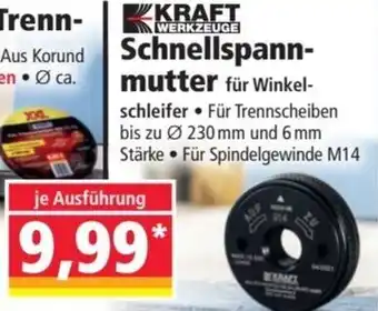 Norma Kraft Werkzeuge Schnellspannmutter Angebot