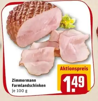 REWE PETZ Zimmermann Farmlanschinken 100g Angebot