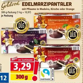 Norma Goldora Edelmarzipantaler 300 g Packung Angebot
