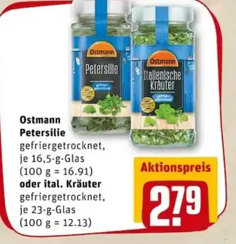 REWE PETZ Ostmann Petersilie oder ital. Kräuter 23g Angebot