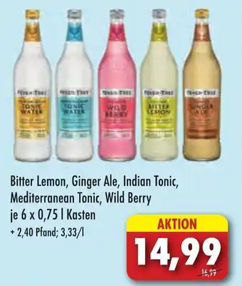 Lösch Depot Bitter Lemon, Ginger Ale, Indian Tonic, Mediterranean Tonic, Wild Berry 6x0,75 L Kasten Angebot