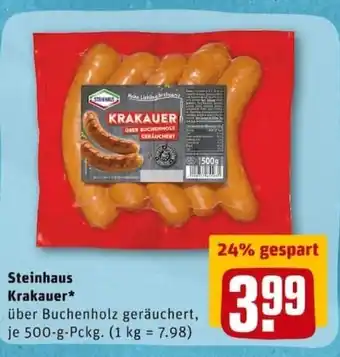 REWE PETZ Steinhaus Krakauer 500g Angebot