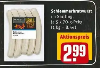 REWE PETZ Schlemmerbratwurst 5x70g Angebot