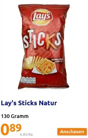 Action Lay's Sticks Natur 130 Gramm Angebot