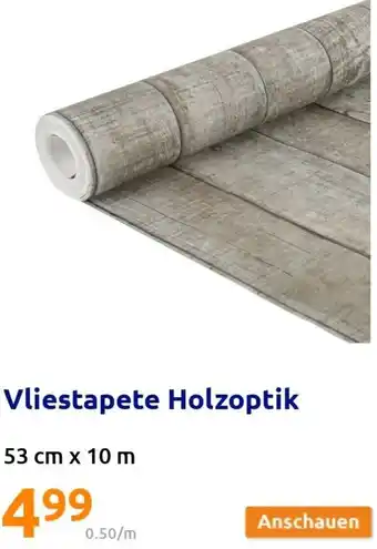 Action Vliestapete Holzoptik 53 cm x 10 m Angebot