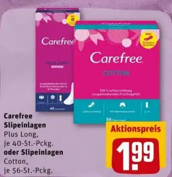 REWE PETZ Carefree Slipeinlagen oder Slipeinlagen Angebot