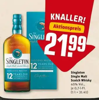 REWE PETZ Singleton Single Malt Scotch Whisky 0.7L Angebot