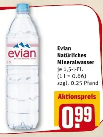 REWE PETZ Evian Natürliches Mineralwasser 1,5L Angebot