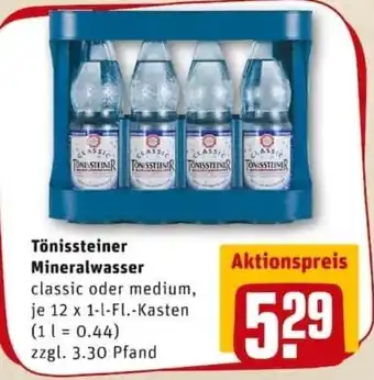 REWE PETZ Tönissteiner Mineralwasser 12x1L Angebot