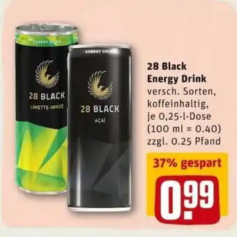 REWE City 28 Black Energy Drink 0,25L Angebot