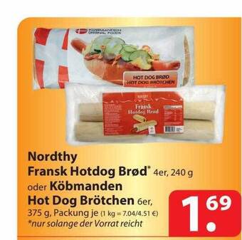 Famila Nord Ost Nordthy fransk hotdog brod oder köbmanden hot dog brötchen Angebot